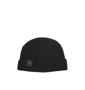 PREMIATA unisex cappello ROY 01 in lana merino a coste nero BLACK - Imagen 1 de 2