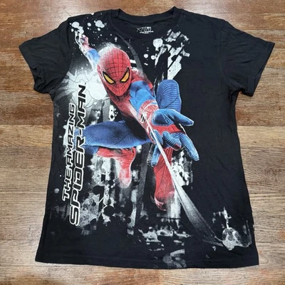 Rare The Amazing Spiderman 2012 Marvel Kids Black Graphic Shirt Size XL In Kids - Image 1 of 4