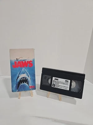 JAWS VHS 1983 MCA Home Video Spielberg EARLY PRINT Scheider / Shaw / Dreyfuss  - Image 1 of 4