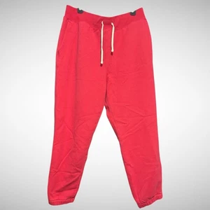 polo Ralph Lauren Sweatpants Mens XL Solid Red Gym Pants Drawstrings Joggers  - Picture 1 of 7