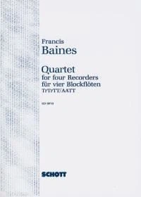 Quartet Francis Baines Set of Parts 4 Recorders [Aatt] Schott Music London - Image 1 of 4