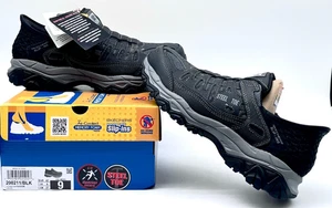 Skechers Slip Ins Men's Black Cankton - Faison Steel Toe Sneakers Size 9 - Picture 1 of 8
