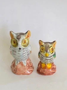 Vintage Colorful Fall Owl Salt & Pepper Shakers Japan🦉WHOO - Picture 1 of 8