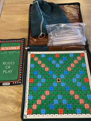 Vintage Travel Scrabble Board Game Complete 1988 1980s Folder  - Image 1 of 4