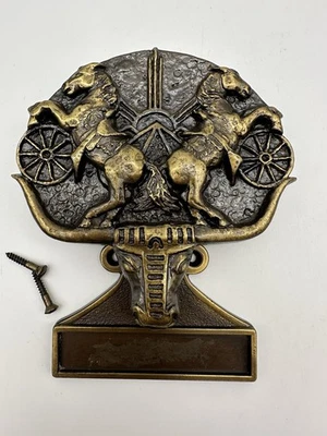 Llamador de puerta de metal vintage para caballo y toro Foto 1 de 4
