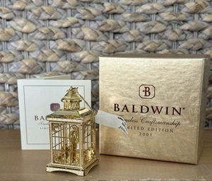 Baldwin 2001 adorno de linterna de vela de latón 77002.010 edición limitada nuevo de stock - Imagen 1 de 7