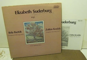 ELIZABETH SUDERBERG Sings BARTOK & KODALY Signed!! Phonograph Record Album LP - Imagen 1 de 3