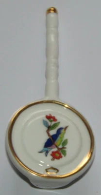 VINTAGE AYNSLEY PEMBROKE NOVELTY BONE CHINA MINIATURE BED WARMER PAN ORNAMENT - Image 1 of 2