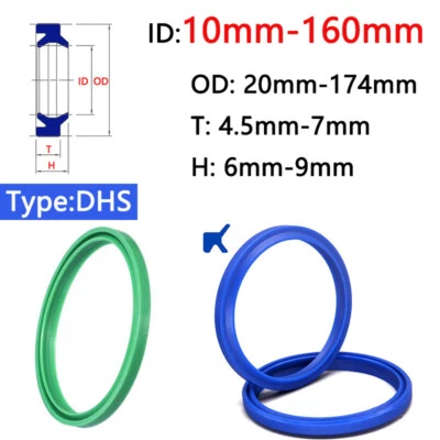 NEIN DHS Dichtungsring Hydraulikzylinder Öldichtungen PU Wellendichtring ID 10-160mm