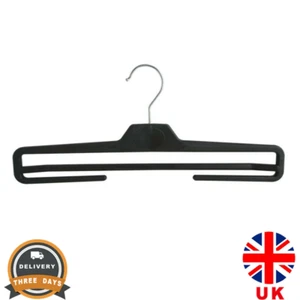 Durable  Black Plastic Trouser/pants/ jeans/clothes Hanger with Under  - Picture 1 of 11