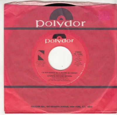 ATLANTA RHYTHM SECTION - I'M NOT GONNA LET IT BOTHER ME - ORIG. 45 - GREAT SHAPE - Image 1 of 2