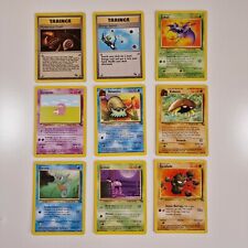 9x Fossil Pokemon Cards Bundle Trainers Pokemon Geodude Drowzee Zubat + TCG LP