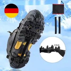 1 Paar Schuh Spikes Schneeketten Schuhe Eiskrallen 24 Zähne Schuhketten 36-45 - Bild 1 von 15