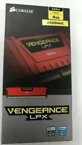 VENGEANCE® LPX 4GB (1 x 4GB) DDR4 DRAM 2400MHz C14 Memory Kit - Red - Picture 1 of 1