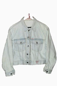 GUESS light blue JACKET 2 pockets silver buttons S (clths bx2 grn) - Picture 1 of 3