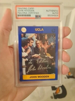 John Wooden auto autograph SIGNED  card 1991 CC #130 PSA DNA SLABBED UCLA Bruins - Image 1 of 4