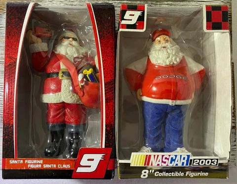 Vintage Kasey Kahne #9 Dodge Santa Claus Christmas Figure Lot of 2 Free Shipping Cover