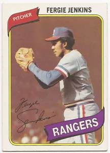 1980 Topps #390 Fergie Jenkins Texas Rangers - Picture 1 of 2