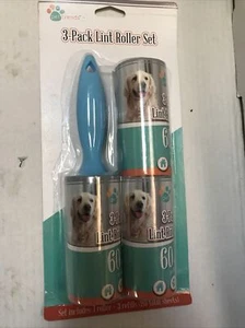Pet Trends Hair Removal Lint Roller Set - 3pk 60 Sheets per Roll Blue(2-BX-57) - Picture 1 of 4