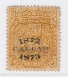 PERU Revenue Stamp Documentaries 1872-73 CALLAO Overprint 25c MNG A27P39F24524 - Picture 1 of 1