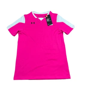 NWT Under Armour Youth Maquina Jersey 1270940 Tropic Pink Size Medium - Picture 1 of 4