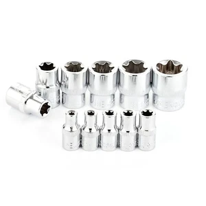 11x Type E Torx Star Female Bit Socket Set 3/8" 1/4" Drive E4 -E20 Repair Tool - Picture 1 of 7