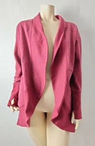 Eddie Bauer Women's Camp Fleece Wrap Cardigan Maroon Ruby Size S Style 1725 NWT - Picture 1 of 10
