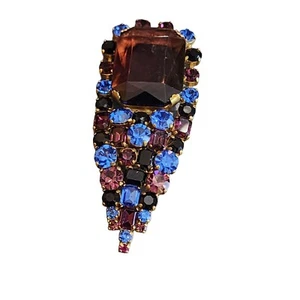Vintage Huge Signed Rhinestone French? Brooch (A2695) - Picture 1 of 5