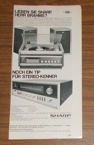 Seltene Werbung vintage SHARP GS-5600 Stereo Anlage STA-31 Tuner-Verstärker 1969 - Bild 1 von 1
