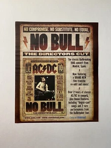 Anuncio impreso de película AC DC No Bull Rock & Roll España Concert Directors Cut 2008 - Imagen 1 de 2