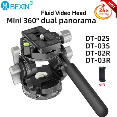 BEXIN DT-02R 02S 03R 03S Light Weight Fluid Video Head 360° Tripod Ball Head  - Image 1 of 4