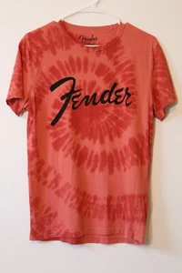 Lucky Brand Men's Fender Red Tie Dye 100% Cotton T-Shirt Size S - Picture 1 of 4