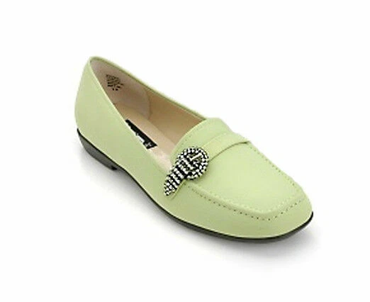 Novo Sapato social casual AJ VALENCI Comfort feminino camurça verde liso tamanho 7,5 M - Imagem 1 de 2