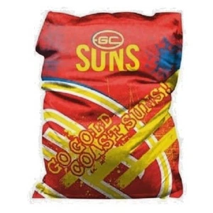 AFL Official Giant Bean Bag GOLD COAST SUNS Heavy Duty Polyester.1.4 x 1.8 - Picture 1 of 3