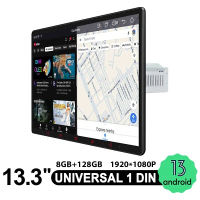 RAM 8GB ROM 128GB Bluetooth Car Radio Android 13 Head Unit 13.3 Inch HD Display - Image 1 of 4