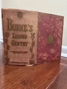 BURKE'S GENEALOGICAL HERALDIC HISTORY OF LANDED GENTRY 1939 COLOR PLATES ANTIQUE - Picture 1 of 14