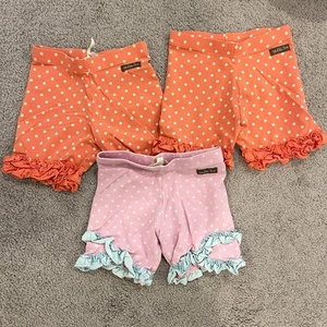 Matilda jane ruffle Shorts Size 6 Lot Of 3 Play School Summer Cotton Blend - Picture 1 of 7
