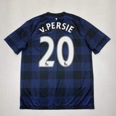 Camiseta de fútbol visitante Van Persie Manchester United 2013 2014 Nike 532838-411 Foto 1 de 4