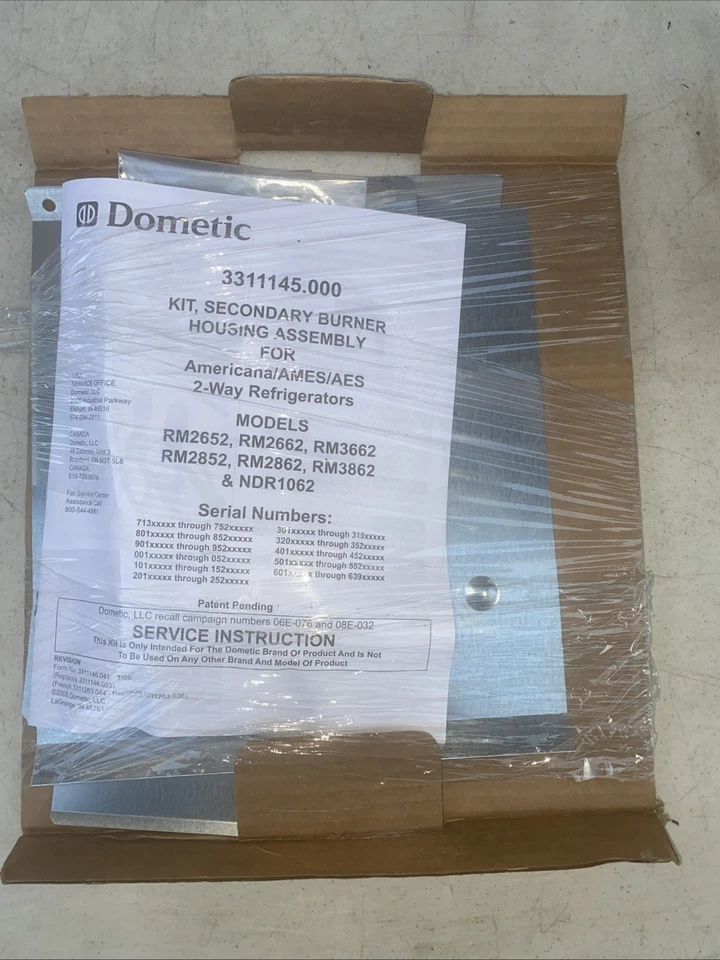 Kit de carcasa de quemador secundario Dometic 3311145.000  Foto 1 de 3
