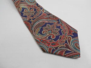 Vintage Stafford 100% Silk Mens Neck Tie Floral Blue/Red/Multi 60" x 3.75" - Picture 1 of 6