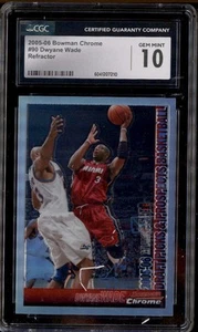 2005 Bowman Chrome Refractor #90 Dwyane Wade /300 CGC 10 - Picture 1 of 2