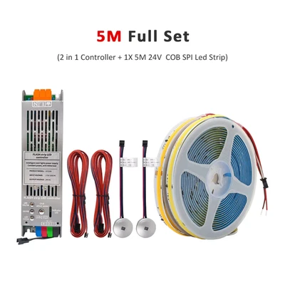 Motion Sensor COB Running Water Flowing LED Strip Light 5M 10M 15M Kit PIR - Image 1 of 4