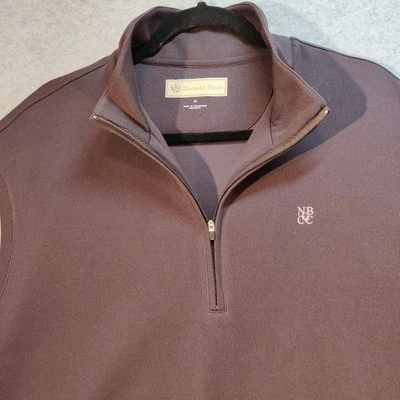 Donald Ross Para Hombres XL Gris Oscuro Ciruela Golf Suéter Chaleco Cuello Alto Cuarto Cremallera Foto 1 de 4