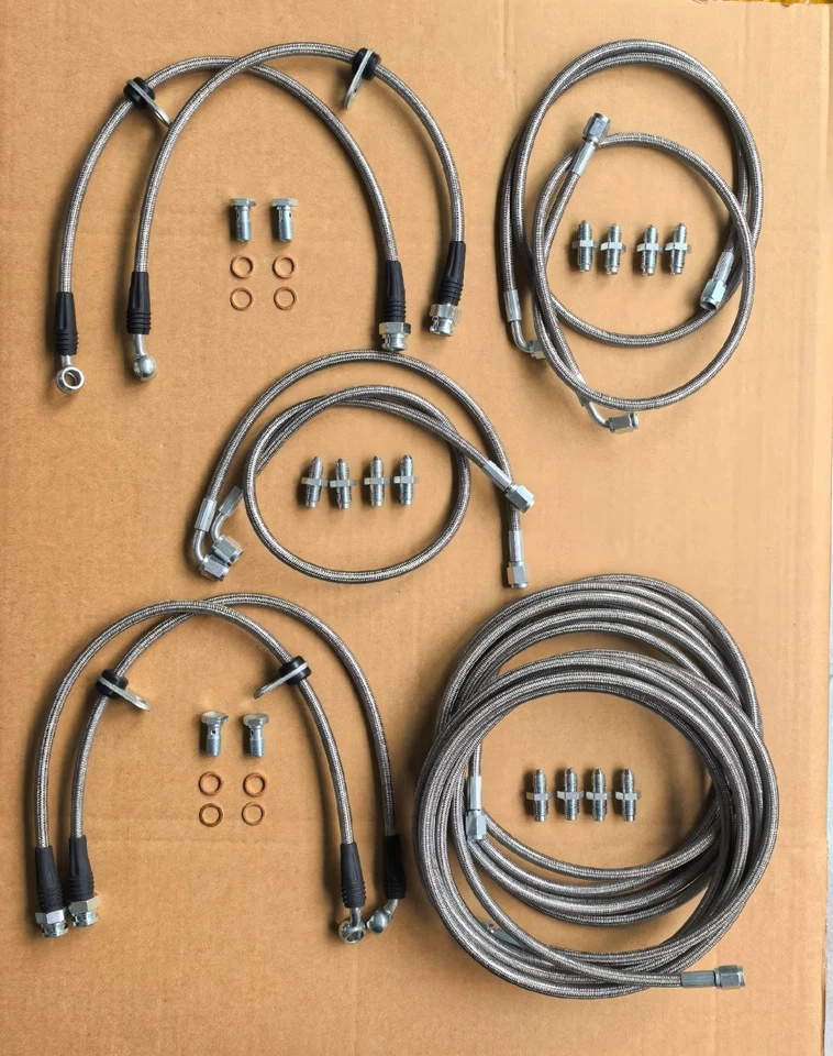 SS  Front & Rear Brake Lines  1996-2000 Honda Civic EK w/ Rear Disc Complete Set Foto 1 de 2