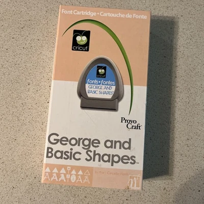 Cricut George and Basic Shapes Font Cartridge Complete Set w/ Pad Book - Image 1 of 4
