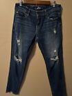Hollister Jeans Men Size 30x30 Skinny Epic Flex Distressed Blue Cotton Blend