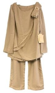 US Womens Chiffon Pant Suits 2 Peice Mother of The Bride Wedding Guest Outfit 16 - Picture 1 of 7