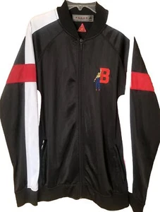 BLACK PYRAMID Track Jacket Men's Medium Black Red White Chris Brown Pockets BBoy - Picture 1 of 23