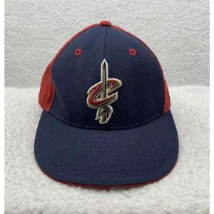 Reebok Cleveland Cavaliers Wool Fitted Hat Mens 7 1/2 NBA Red Blue Color Block - Picture 1 of 8