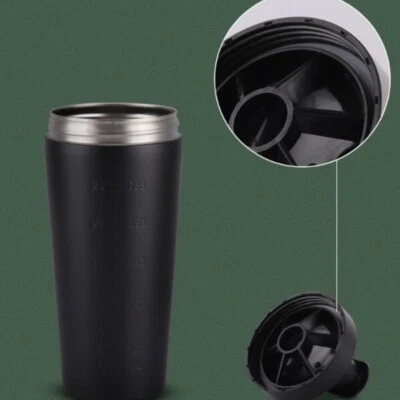 MARKENLOS Protein Shaker Edelstahl 304 Becher 750ml Trinkflasche Eiweiß Shaker Fitness DE